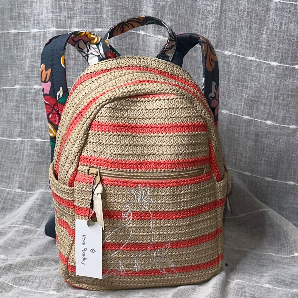 Vera Bradley Straw-Style Mini Coastal Paradise Backpack